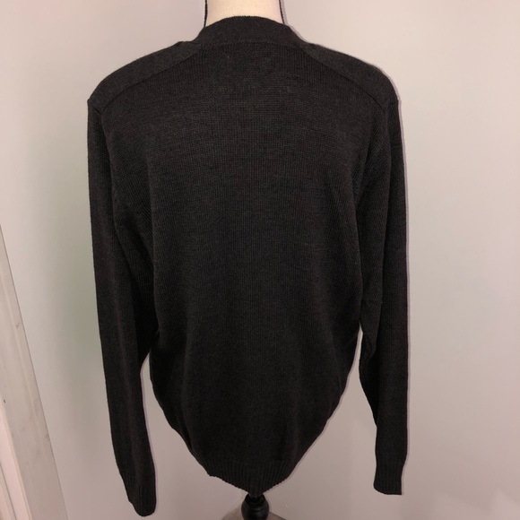 NWT! Haggar charcoal cardigan sweater Size L - Picture 3 of 5
